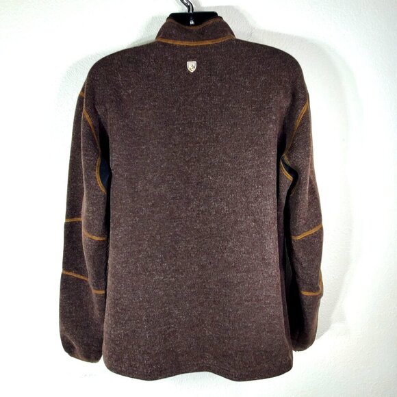 Kühl Mens XX-Large Thermokore Fleece Lined Wool Blend Sweater Brown 1/4 Zip - Picture 12 of 12